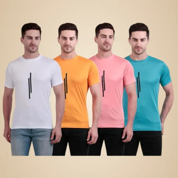 Multicolour_Polyester_Casual_Wear_T-Shirt_For_Men_Pack_Of_4