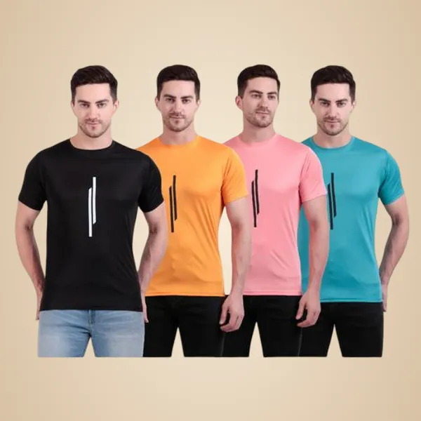 Multicolour_Polyester_Casual_Wear_T-Shirt_For_Men_Pack_Of_4