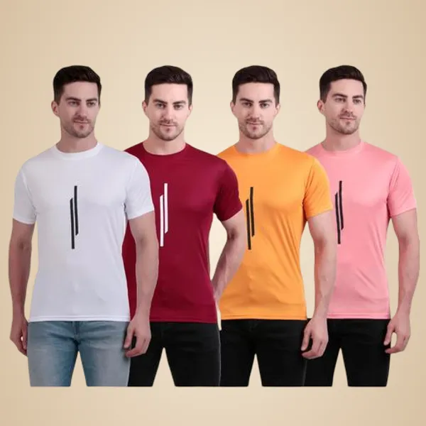 Multicolour_Polyester_Casual_Wear_T-Shirt_For_Men_Pack_Of_4