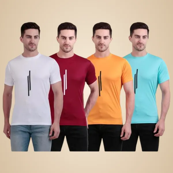 Multicolour_Polyester_Casual_Wear_T-Shirt_For_Men_Pack_Of_4