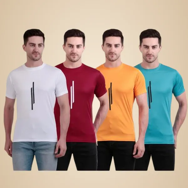 Multicolour_Polyester_Casual_Wear_T-Shirt_For_Men_Pack_Of_4