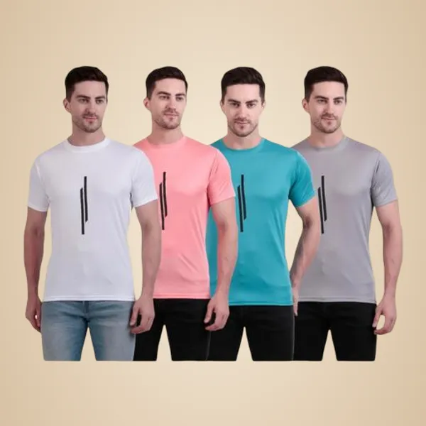 Multicolour_Polyester_Casual_Wear_T-Shirt_For_Men_Pack_Of_4