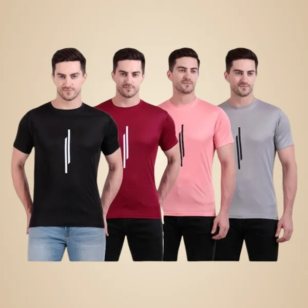 Multicolour_Polyester_Casual_Wear_T-Shirt_For_Men_Pack_Of_4