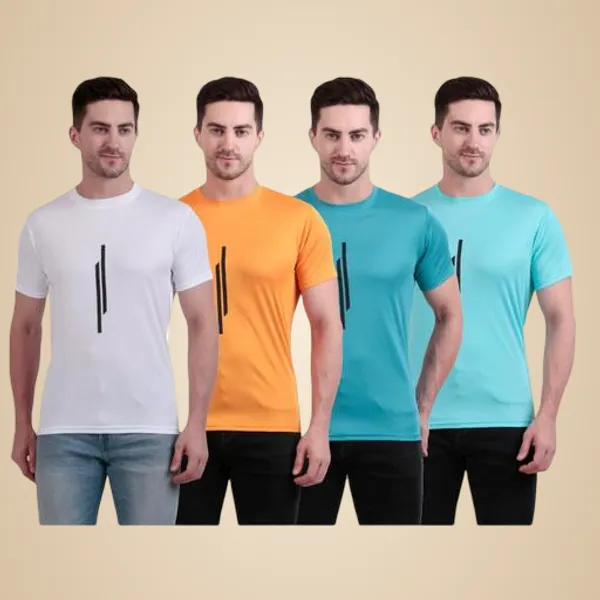 Multicolour_Polyester_Casual_Wear_T-Shirt_For_Men_Pack_Of_4