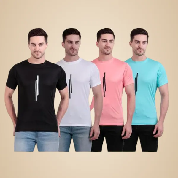 Multicolour_Polyester_Casual_Wear_T-Shirt_For_Men_Pack_Of_4