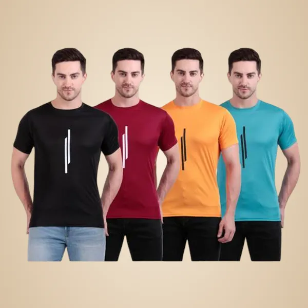Black_Polyester_Casual_Wear_T-Shirt_For_Men_Pack_Of_4