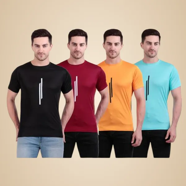 Multicolour_Polyester_Casual_Wear_T-Shirt_For_Men_Pack_Of_4