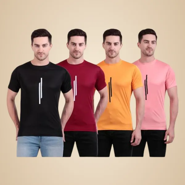 Multicolour_Polyester_Casual_Wear_T-Shirt_For_Men_Pack_Of_4