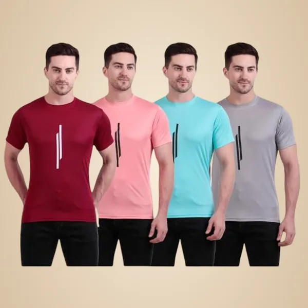 Multicolour_Polyester_Casual_Wear_T-Shirt_For_Men_Pack_Of_4
