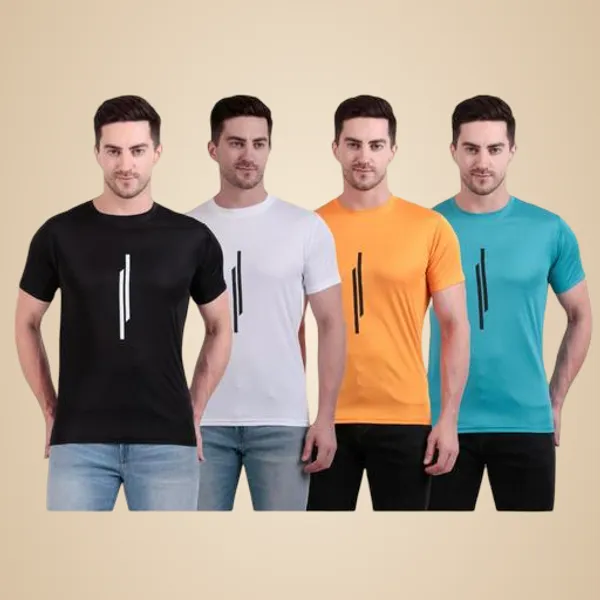 Multicolour_Polyester_Casual_Wear_T-Shirt_For_Men_Pack_Of_4