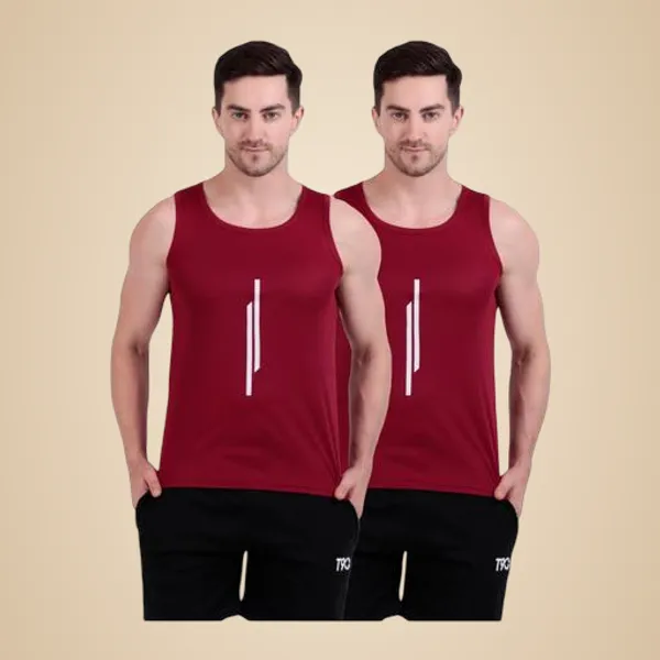 Maroon_Polyester_Casual_Wear_T-Shirt_For_Men_Pack_Of_2