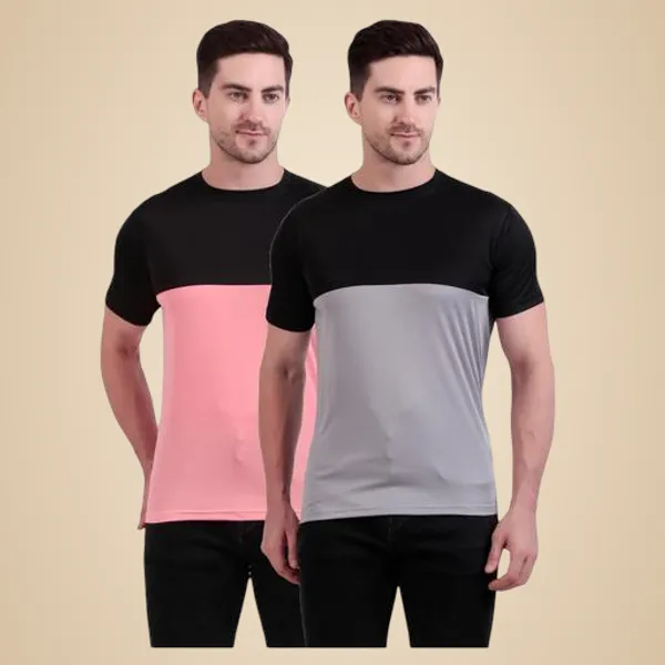 Multicolour_Polyester_Casual_Wear_T-Shirt_For_Men_Pack_Of_2