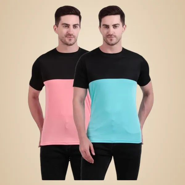 Multicolour_Polyester_Casual_Wear_T-Shirt_For_Men_Pack_Of_2