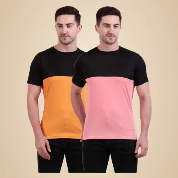 Multicolour_Polyester_Casual_Wear_T-Shirt_For_Men_Pack_Of_2
