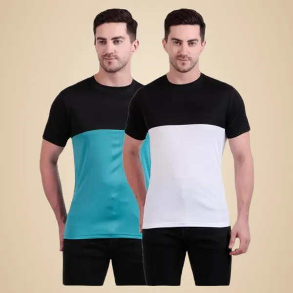 Multicolour_Polyester_Casual_Wear_T-Shirt_For_Men_Pack_Of_2