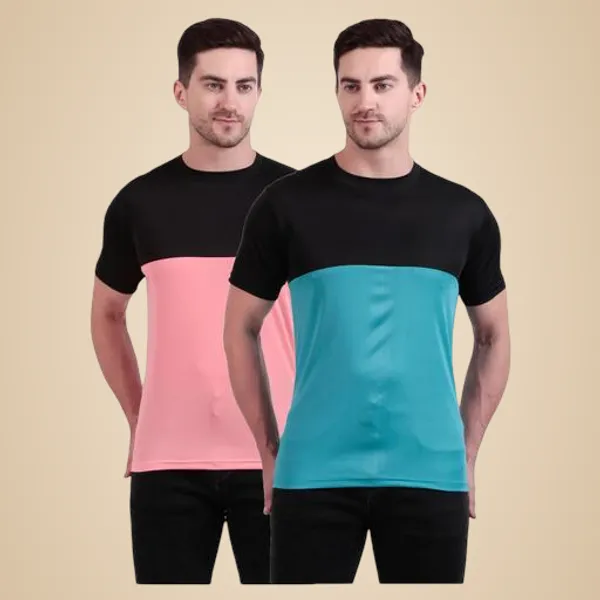 Multicolour_Polyester_Casual_Wear_T-Shirt_For_Men_Pack_Of_2