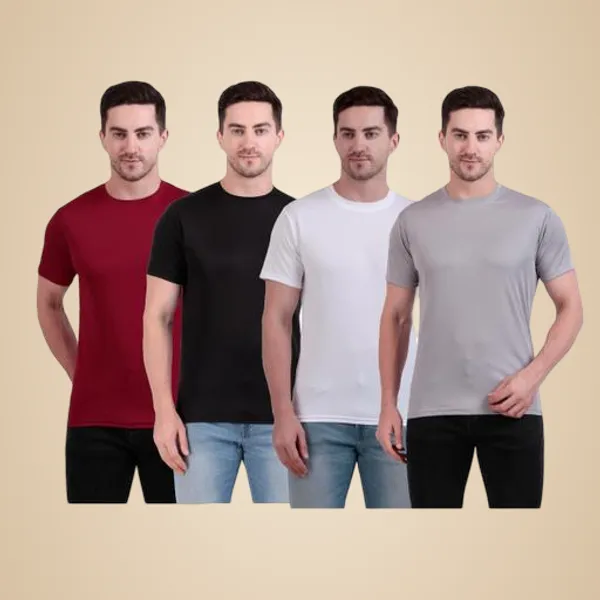 Multicolour_Polyester_Casual_Wear_T-Shirt_For_Men_Pack_Of_4