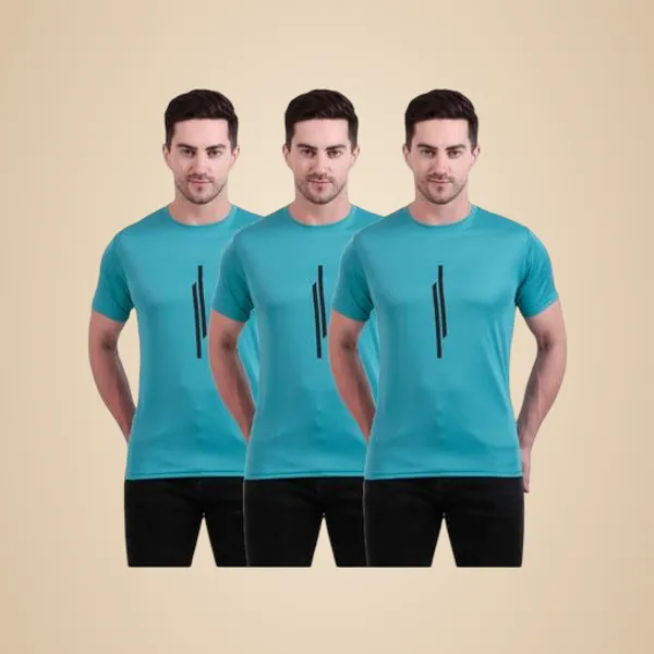 Mint_Green_Polyester_Casual_Wear_T-Shirt_For_Men_Pack_Of_3