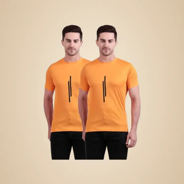 Orange_Polyester_Casual_Wear_T-Shirt_For_Men_Pack_Of_2
