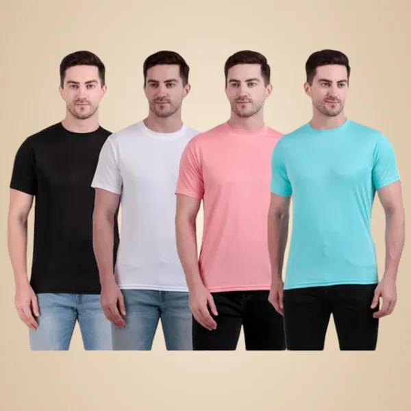 Multicolour_Polyester_Casual_Wear_T-Shirt_For_Men_Pack_Of_4