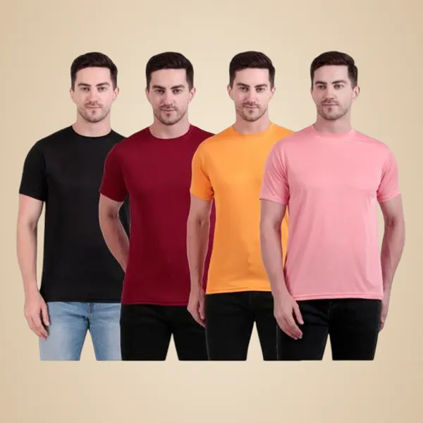 Multicolour_Polyester_Casual_Wear_T-Shirt_For_Men_Pack_Of_4