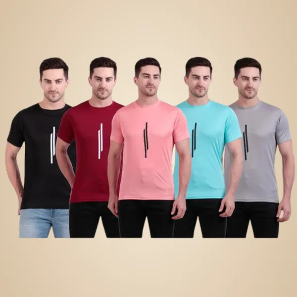 Multicolour_Polyester_Casual_Wear_T-Shirt_For_Men_Pack_Of_5