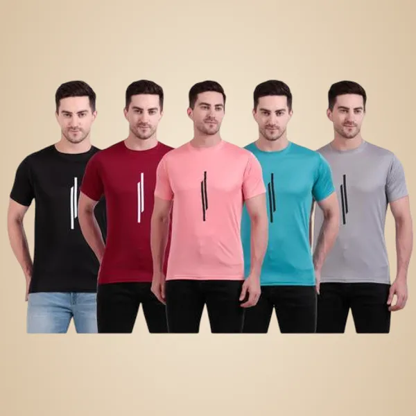 Multicolour_Polyester_Casual_Wear_T-Shirt_For_Men_Pack_Of_5