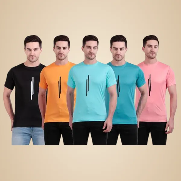 Multicolour_Polyester_Casual_Wear_T-Shirt_For_Men_Pack_Of_5