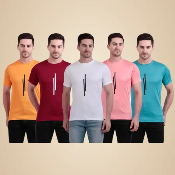 Multicolour_Polyester_Casual_Wear_T-Shirt_For_Men_Pack_Of_5