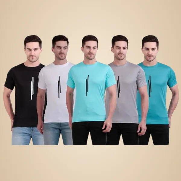 Multicolour_Polyester_Casual_Wear_T-Shirt_For_Men_Pack_Of_5