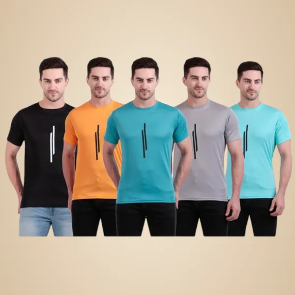 Multicolour_Polyester_Casual_Wear_T-Shirt_For_Men_Pack_Of_5