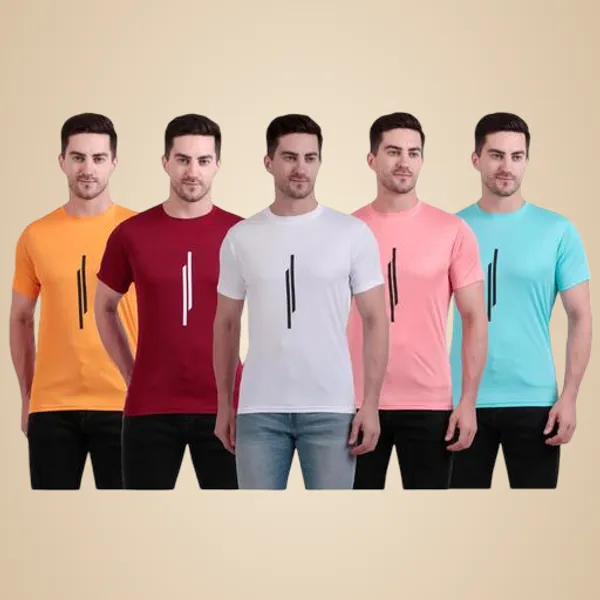 Multicolour_Polyester_Casual_Wear_T-Shirt_For_Men_Pack_Of_5