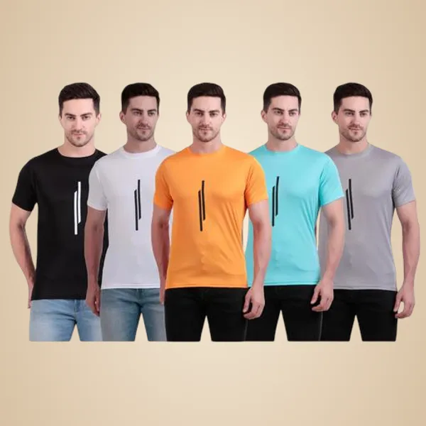 Multicolour_Polyester_Casual_Wear_T-Shirt_For_Men_Pack_Of_5
