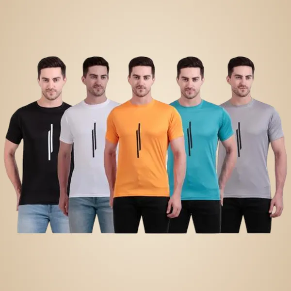 Multicolour_Polyester_Casual_Wear_T-Shirt_For_Men_Pack_Of_5