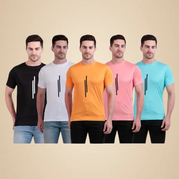 Multicolour_Polyester_Casual_Wear_T-Shirt_For_Men_Pack_Of_5