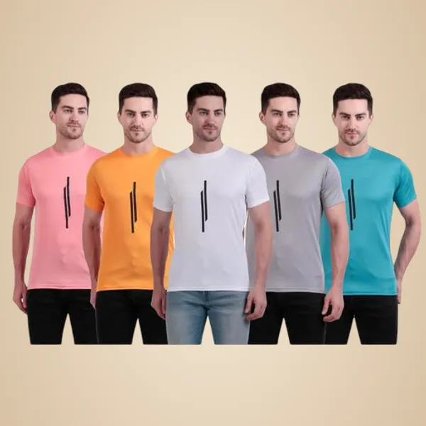 Multicolour_Polyester_Casual_Wear_T-Shirt_For_Men_Pack_Of_5