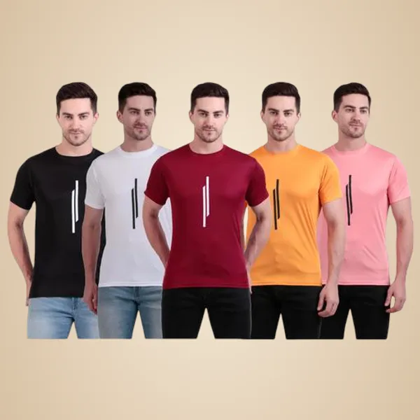Multicolour_Polyester_Casual_Wear_T-Shirt_For_Men_Pack_Of_5
