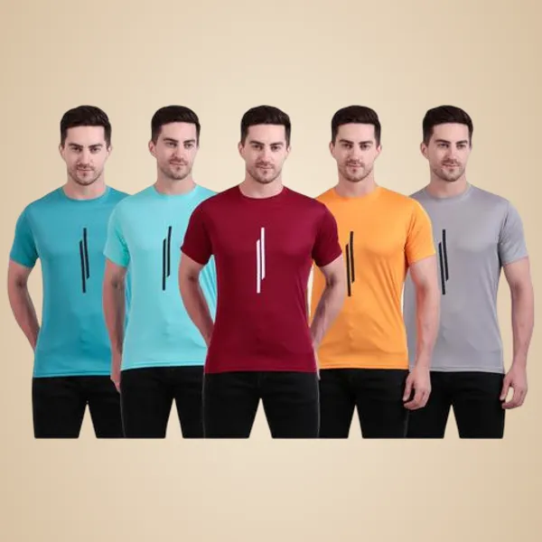 Multicolour_Polyester_Casual_Wear_T-Shirt_For_Men_Pack_Of_5