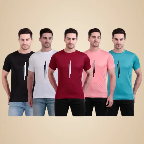 Multicolour_Polyester_Casual_Wear_T-Shirt_For_Men_Pack_Of_5