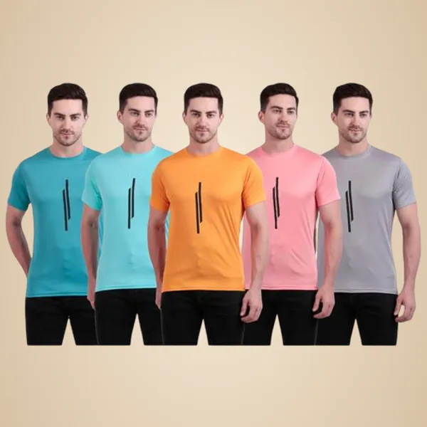 Multicolour_Polyester_Casual_Wear_T-Shirt_For_Men_Pack_Of_5