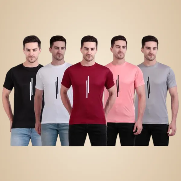 Multicolour_Polyester_Casual_Wear_T-Shirt_For_Men_Pack_Of_5