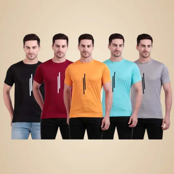 Multicolour_Polyester_Casual_Wear_T-Shirt_For_Men_Pack_Of_5