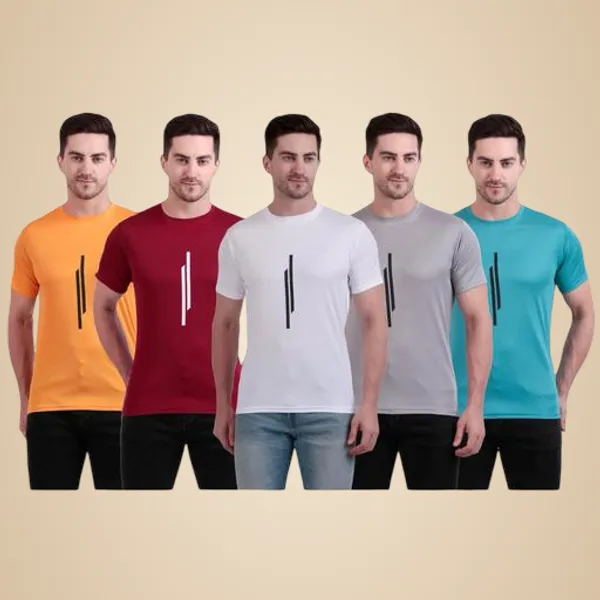Multicolour_Polyester_Casual_Wear_T-Shirt_For_Men_Pack_Of_5