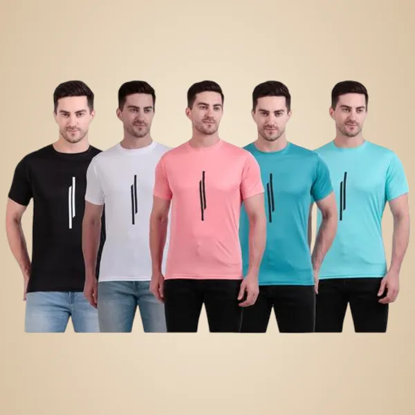 Multicolour_Polyester_Casual_Wear_T-Shirt_For_Men_Pack_Of_5