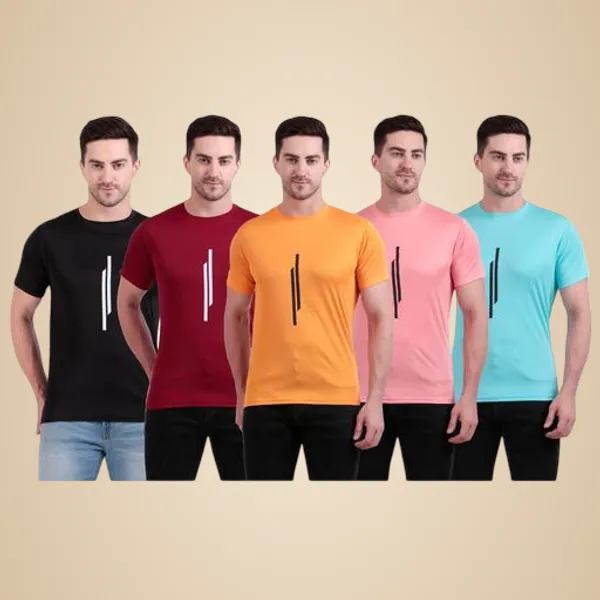 Multicolour_Polyester_Casual_Wear_T-Shirt_For_Men_Pack_Of_5