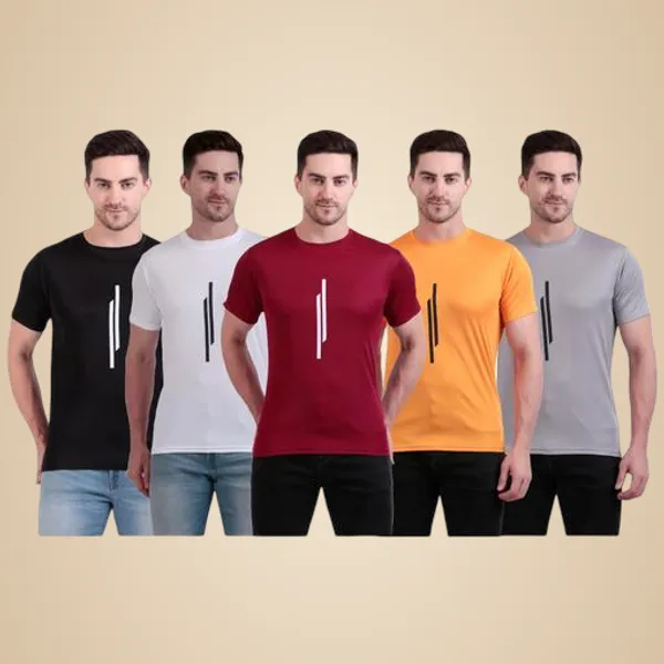 Multicolour_Polyester_Casual_Wear_T-Shirt_For_Men_Pack_Of_5