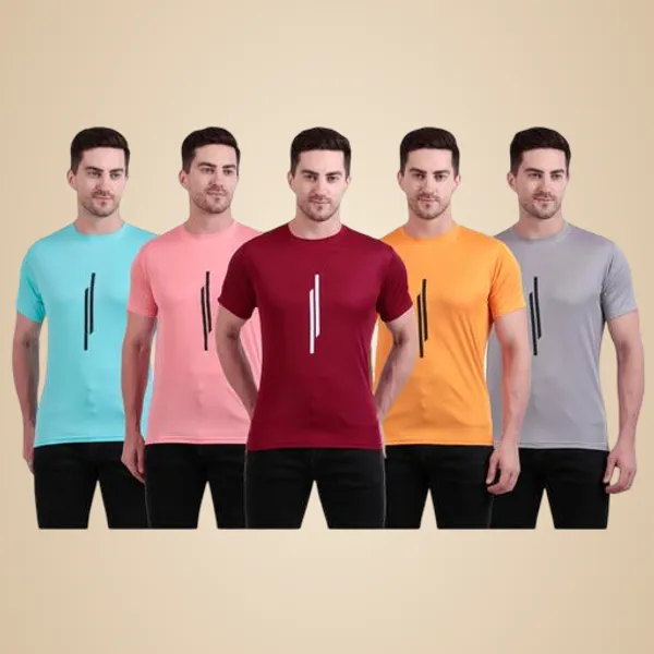 Multicolour_Polyester_Casual_Wear_T-Shirt_For_Men_Pack_Of_5
