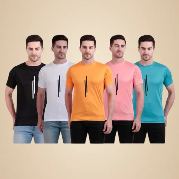 Multicolour_Polyester_Casual_Wear_T-Shirt_For_Men_Pack_Of_5