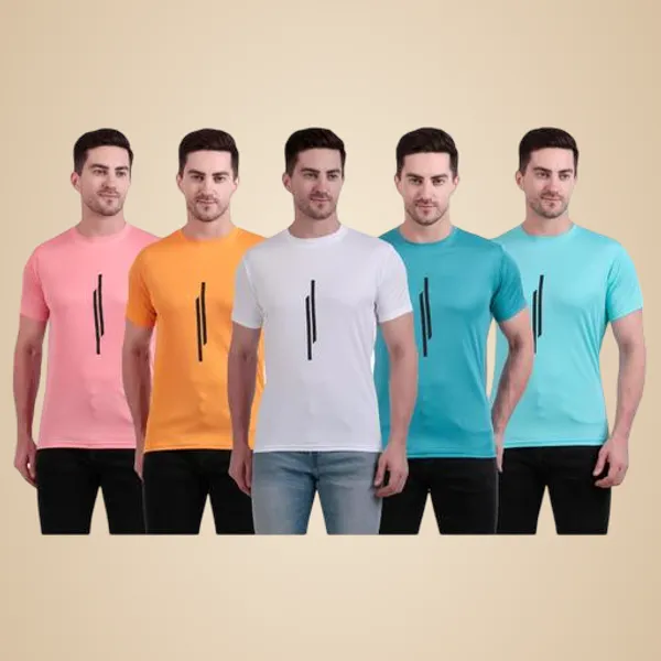 Multicolour_Polyester_Casual_Wear_T-Shirt_For_Men_Pack_Of_5