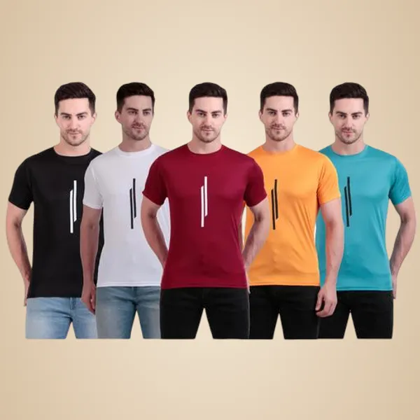 Multicolour_Polyester_Casual_Wear_T-Shirt_For_Men_Pack_Of_5